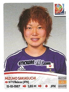 Sticker Mizuho Sakaguchi - FIFA Women's World Cup Canada 2015 n. 188 - Panini