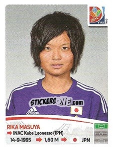 Sticker Rika Masuya - FIFA Women's World Cup Canada 2015 - Panini