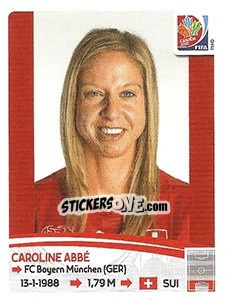 Cromo Caroline Abbé - FIFA Women's World Cup Canada 2015 - Panini