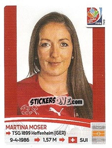 Figurina Martina Moser - FIFA Women's World Cup Canada 2015 - Panini