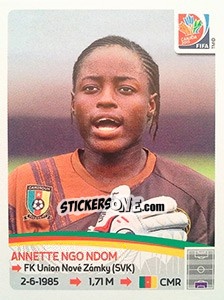 Sticker Annette Ngo Ndom - FIFA Women's World Cup Canada 2015 - Panini