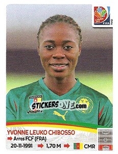 Sticker Yvonne Leuko Chibosso - FIFA Women's World Cup Canada 2015 - Panini