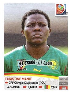 Sticker Christine Manie - FIFA Women's World Cup Canada 2015 - Panini