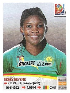 Sticker Bébéy Beyene - FIFA Women's World Cup Canada 2015 - Panini