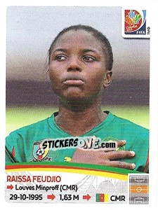 Sticker Raissa Feudjio - FIFA Women's World Cup Canada 2015 n. 226 - Panini
