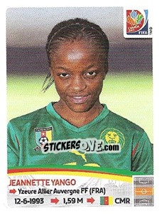 Sticker Jeannette Yango - FIFA Women's World Cup Canada 2015 - Panini