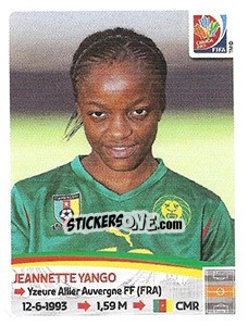 Figurina Jeannette Yango - FIFA Women's World Cup Canada 2015 - Panini