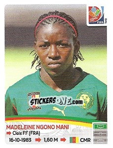 Cromo Madeleine Ngono Mani - FIFA Women's World Cup Canada 2015 - Panini