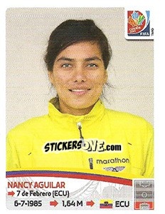 Sticker Nancy Aguilar - FIFA Women's World Cup Canada 2015 - Panini