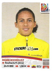 Sticker Ingrid Rodríguez - FIFA Women's World Cup Canada 2015 n. 238 - Panini