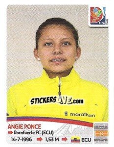 Sticker Angie Ponce - FIFA Women's World Cup Canada 2015 - Panini