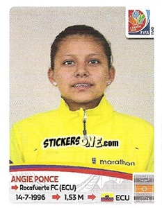 Cromo Angie Ponce - FIFA Women's World Cup Canada 2015 - Panini