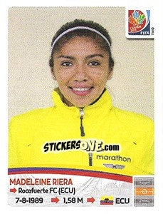 Figurina Madeleine Riera - FIFA Women's World Cup Canada 2015 - Panini