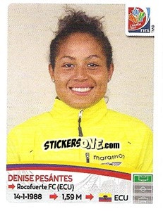 Figurina Denise Pesántes - FIFA Women's World Cup Canada 2015 - Panini