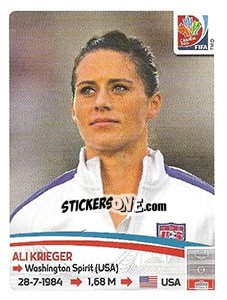 Sticker Ali Krieger - FIFA Women's World Cup Canada 2015 - Panini