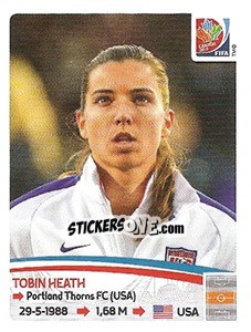 Sticker Tobin Heath - FIFA Women's World Cup Canada 2015 - Panini