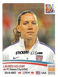 Cromo Lauren Holiday - FIFA Women's World Cup Canada 2015 - Panini