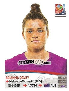 Sticker Brianna Davey - FIFA Women's World Cup Canada 2015 - Panini
