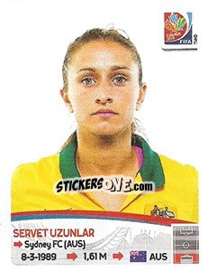 Sticker Servet Uzunlar - FIFA Women's World Cup Canada 2015 - Panini