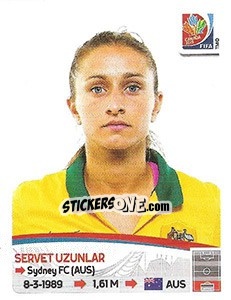 Figurina Servet Uzunlar - FIFA Women's World Cup Canada 2015 - Panini