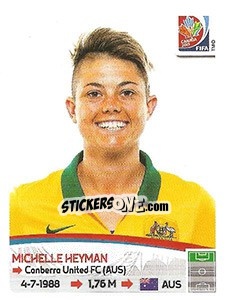 Sticker Michelle Heyman - FIFA Women's World Cup Canada 2015 - Panini