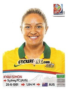 Sticker Kyah Simon - FIFA Women's World Cup Canada 2015 - Panini