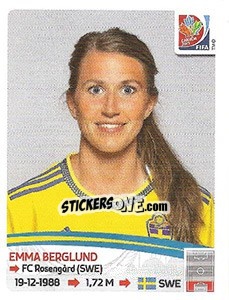 Cromo Emma Berglund - FIFA Women's World Cup Canada 2015 - Panini