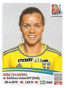 Cromo Sara Thunebro - FIFA Women's World Cup Canada 2015 - Panini