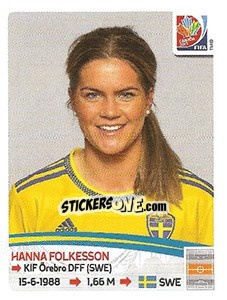 Figurina Hanna Folkesson - FIFA Women's World Cup Canada 2015 - Panini
