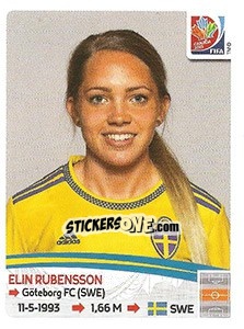 Cromo Elin Rubensson - FIFA Women's World Cup Canada 2015 - Panini