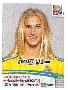 Cromo Sofia Jakobsson - FIFA Women's World Cup Canada 2015 - Panini