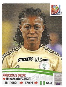 Figurina Precious Dede - FIFA Women's World Cup Canada 2015 - Panini