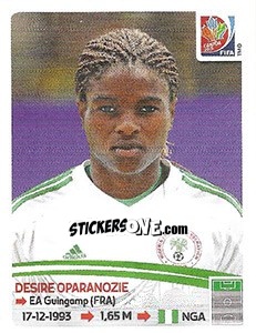 Sticker Desire Oparanozie - FIFA Women's World Cup Canada 2015 - Panini