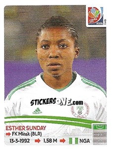 Sticker Esther Sunday - FIFA Women's World Cup Canada 2015 - Panini
