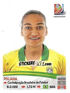 Sticker Poliana - FIFA Women's World Cup Canada 2015 - Panini