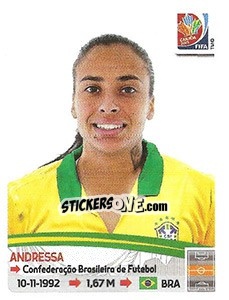 Cromo Andressa - FIFA Women's World Cup Canada 2015 - Panini