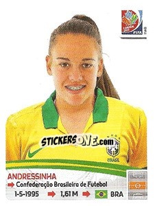 Sticker Andressinha - FIFA Women's World Cup Canada 2015 - Panini