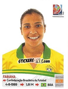 Sticker Fabiana - FIFA Women's World Cup Canada 2015 - Panini