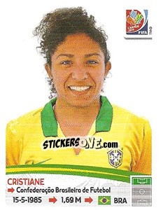 Sticker Cristiane - FIFA Women's World Cup Canada 2015 - Panini
