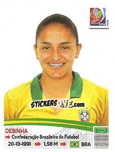 Figurina Debinha - FIFA Women's World Cup Canada 2015 - Panini