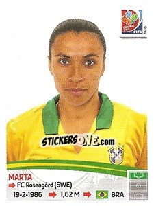 Sticker Marta - FIFA Women's World Cup Canada 2015 - Panini