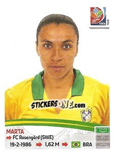 Cromo Marta - FIFA Women's World Cup Canada 2015 - Panini