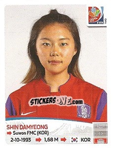 Sticker Shin Damyeong - FIFA Women's World Cup Canada 2015 n. 350 - Panini