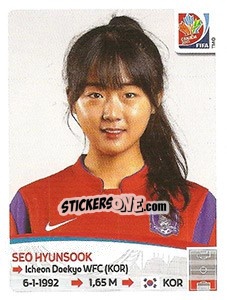 Figurina Seo Hyunsook - FIFA Women's World Cup Canada 2015 - Panini