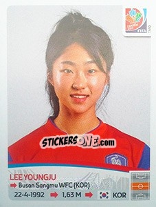 Cromo Lee Youngju - FIFA Women's World Cup Canada 2015 - Panini