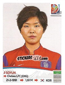 Sticker Ji Soyun - FIFA Women's World Cup Canada 2015 - Panini
