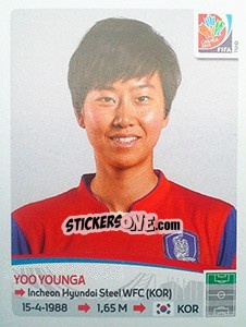 Cromo Yoo Younga - FIFA Women's World Cup Canada 2015 - Panini