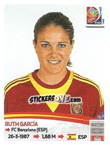 Sticker Ruth García - FIFA Women's World Cup Canada 2015 - Panini