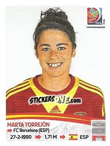 Cromo Marta Torrejón - FIFA Women's World Cup Canada 2015 - Panini
