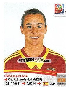 Sticker Priscila Borja - FIFA Women's World Cup Canada 2015 - Panini